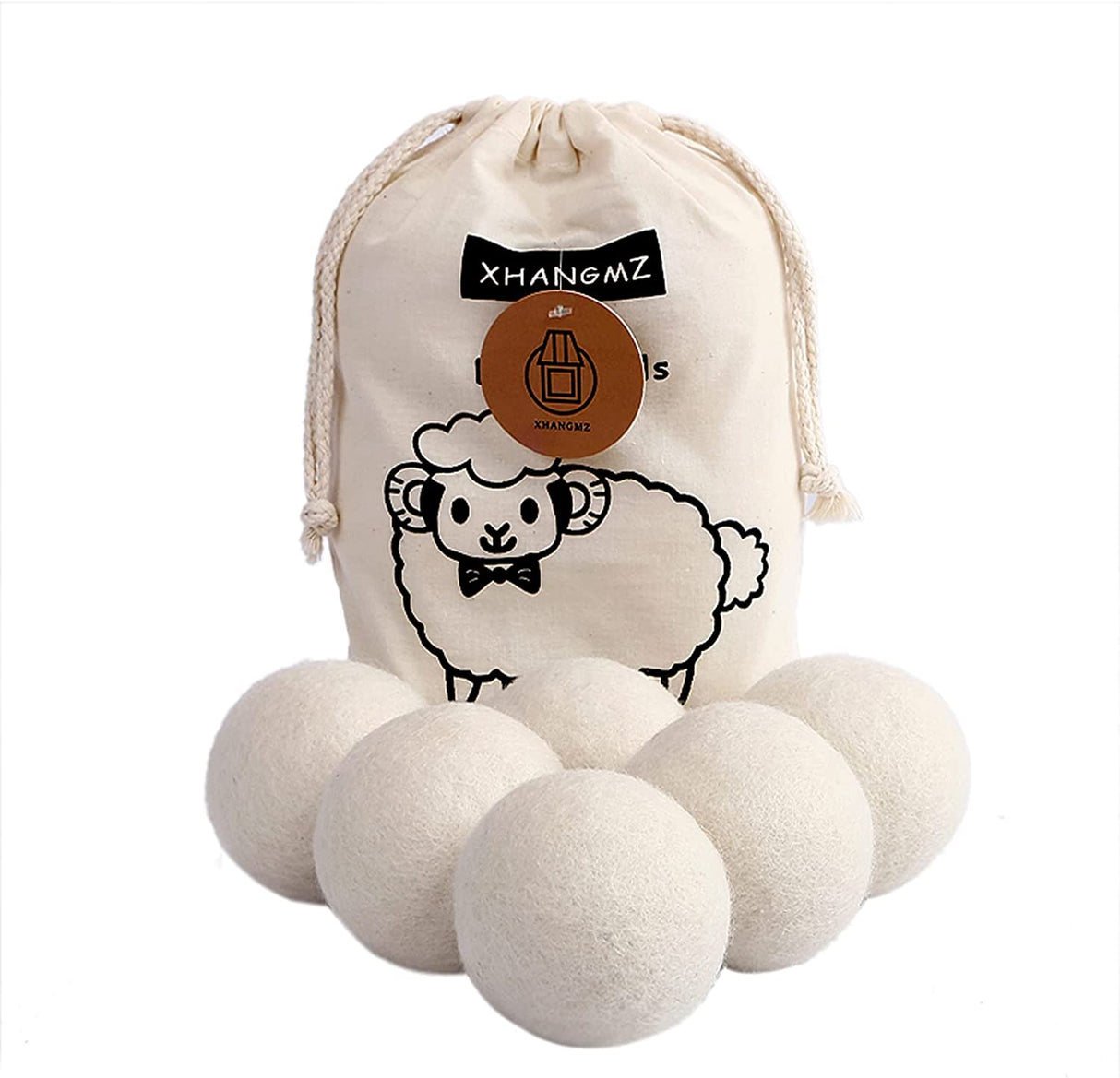 XHANGMZ Bolas de secadora de lana, paquete de 6 bolas de lavandería XL, tejido orgánico natural de lana de Nueva Zelanda, seguro para bebés sin aditivos químicos, ropa antibobinado, elimina la electricidad estática - DIGVICE MX