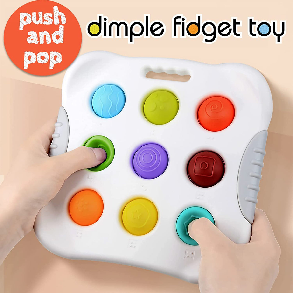 WOHEIHEI Dimple Fidget Baby Toys Desarrollo temprano Autismo Alivio del estrés Montessori - B0B6RBC2ZY