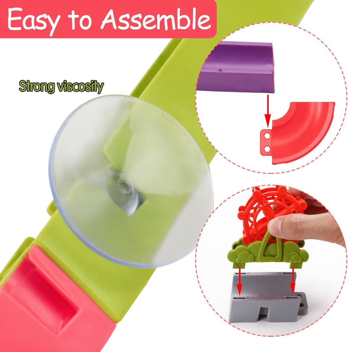 Qirptey - 46 piezas de juguetes de baño para niños pequeños, juguetes de ducha para bebés - B09XHJPX94