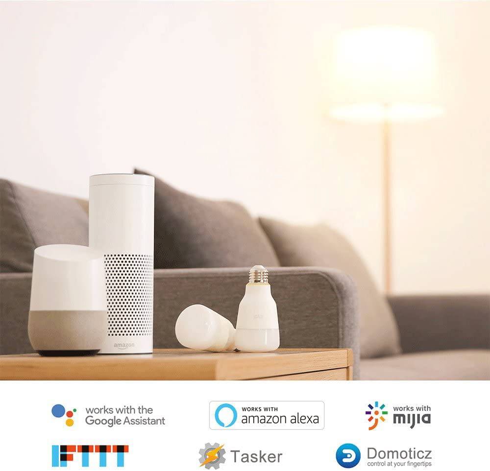 Yeelight Bombilla LED inteligente, 16 millones de colores, E26, 10 W, 110 V, RGB, regulable, 800 lm, bombillas Wi-Fi, compatible con Alexa, Asistente de Google (multicolor) - DIGVICE MX