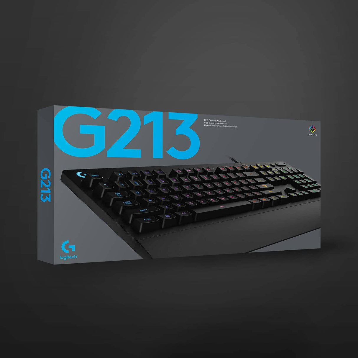 Logitech G213 Prodigy - Teclado para juegos, teclas retroiluminadas RGB LIGHTSYNC, resistente a derrames, teclas personalizables, teclas multimedia dedicadas, negro