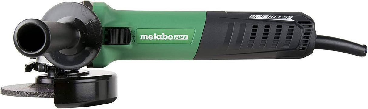 Amoladora angular Metabo HPT | 4-1/2 pulgadas | CA sin escobillas | Velocidad variable | Motor de 12 amperios | 2800 - 10 000 rpm | 1300W | Interruptor deslizante con bloqueo de gatillo | Garantía de 1 año | G12VE - DIGVICE MX