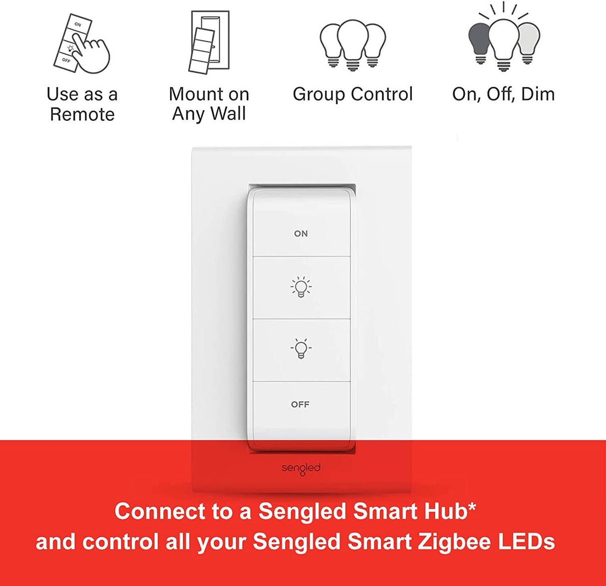 Sengled E39-NA05HM Cambio de color, bombillas que funcionan con Alexa, Google Home, kit de inicio de 3 paquetes con interruptor inteligente, luz RGB A19 E26 LED regulable equivalente a 60 W, 800 lm, juego de 5 piezas, blanco, 3 unidades - DIGVICE MX