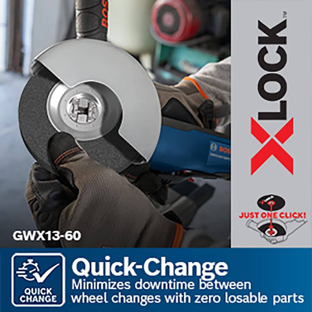 Bosch GWX13-60 6 pulgadas. Amoladora angular X-LOCK con interruptor lateral - DIGVICE MX
