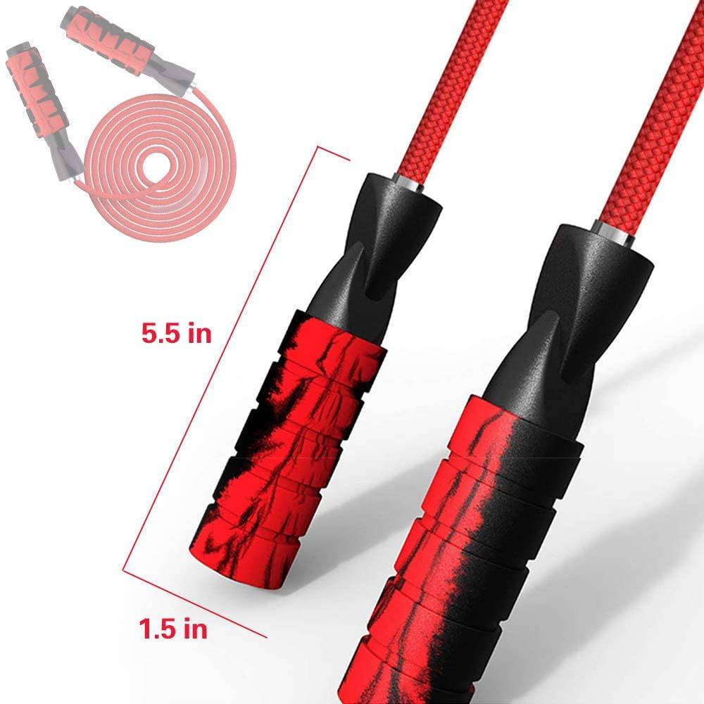 FITMYFAVO Cuerda de Saltar Cuerda de Saltar Ajustable de algodón para Mujeres, Adultos y niños Cuerda de Saltar de Ejercicio de Fitness Atlético (Rosa)