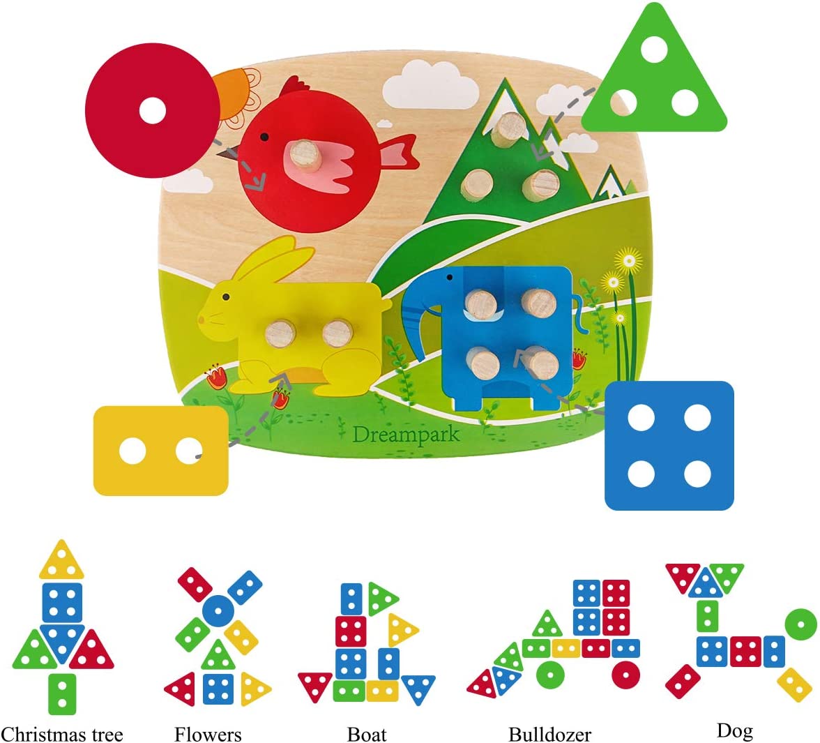 Dreampark Juguetes educativos bloques geométricos para niños y niñas 418