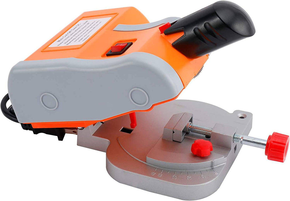 YaeKoo 110V Mini sierra de inglete de corte superior de banco con calibre de inglete 2 cuchillas para corte de artes y manualidades de metal, madera y plástico - DIGVICE MX