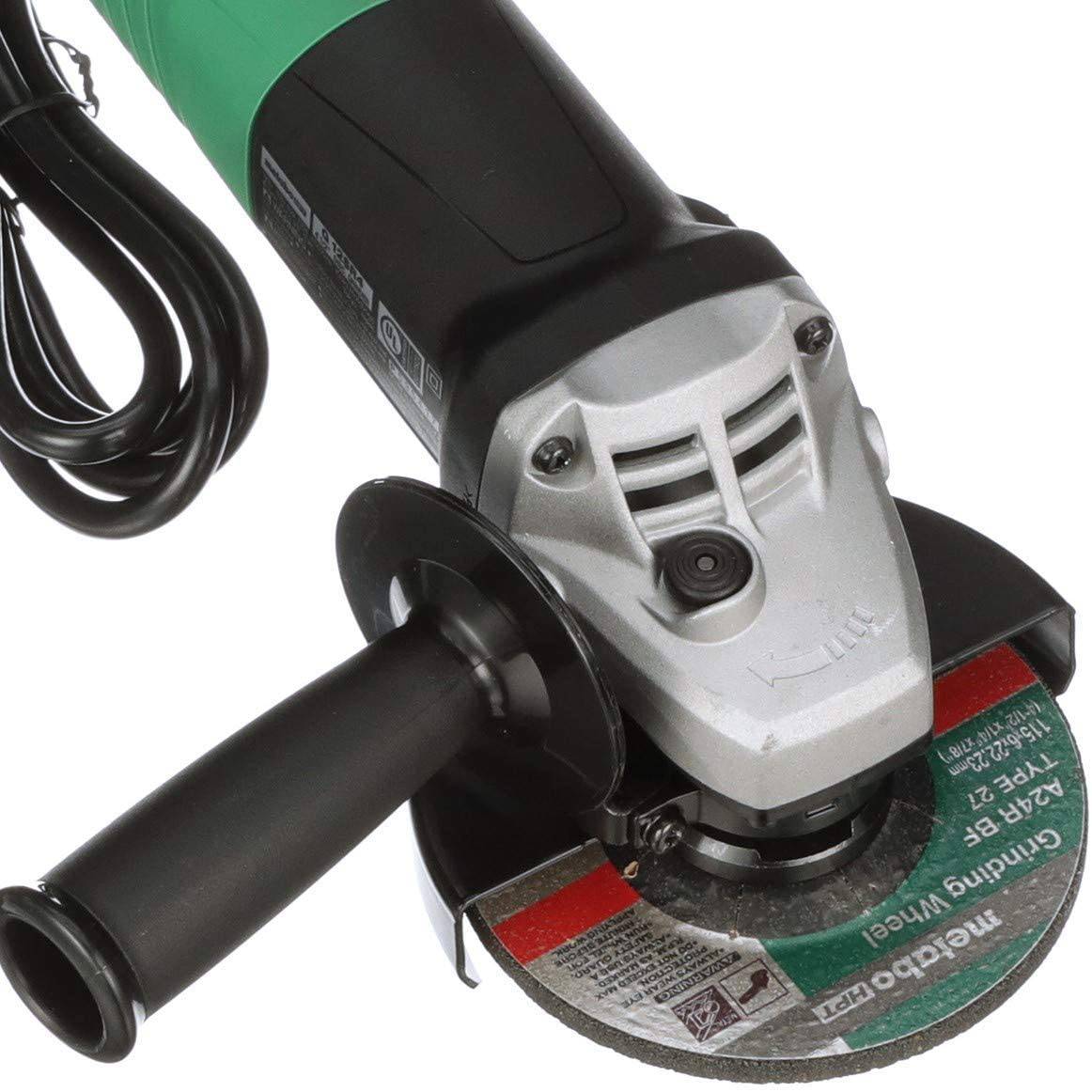 Amoladora angular Metabo HPT | 4-1/2 pulgadas | Incluye 5 muelas abrasivas y estuche rígido | Motor de 6,2 amperios | Compacto y ligero | G12SR4 - DIGVICE MX