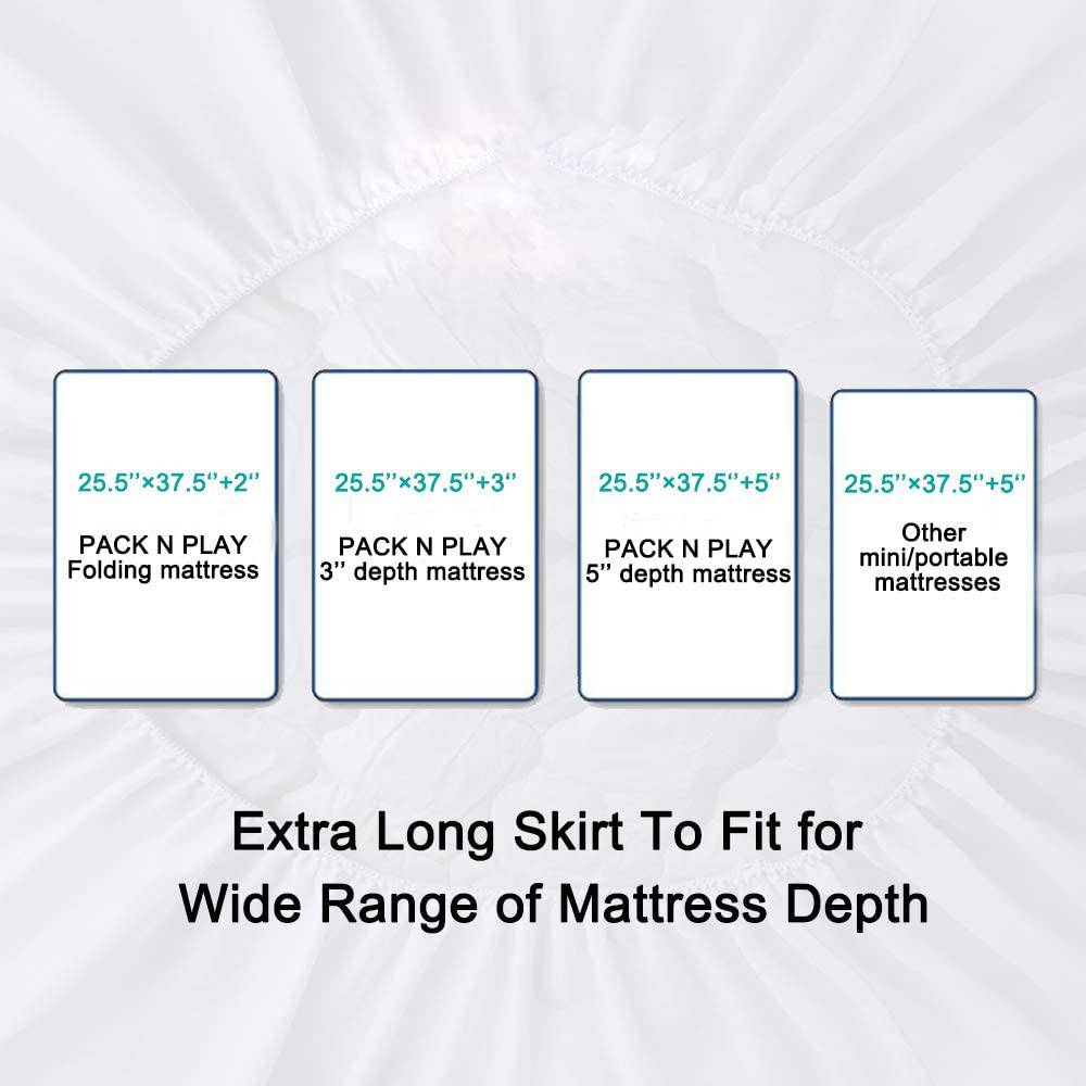 BILOBAN - Protector de colchón para Pack n Play impermeable, Premium acolchado 39" X 27" apto para colchón de bebé plegable y Playard, mini cuna portátil, gris - DIGVICE MX