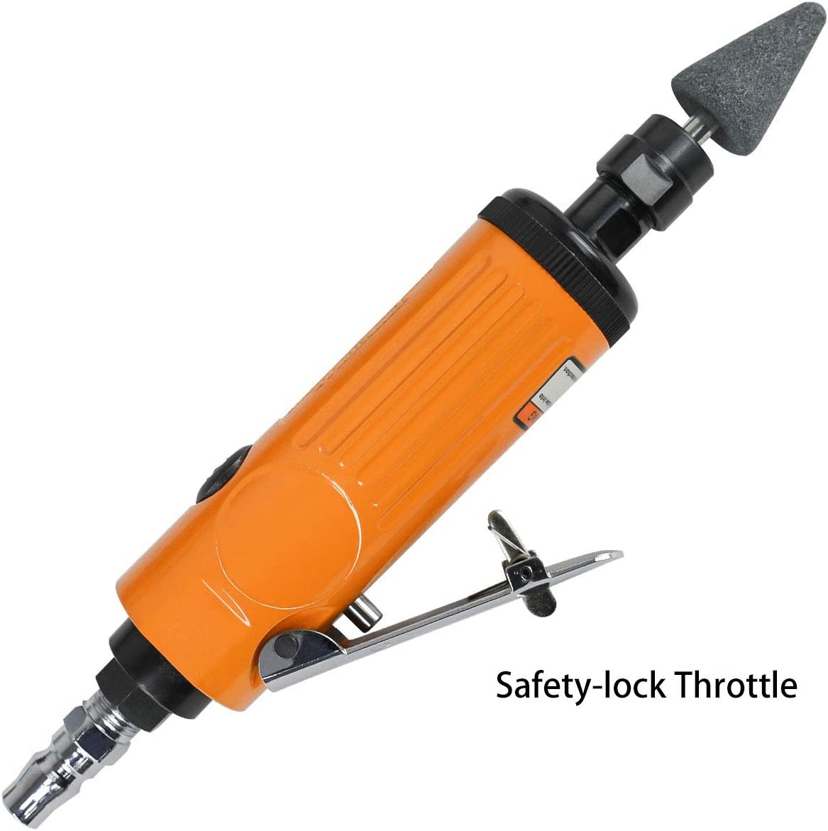 Sutekus Kit de amoladora de aire de 1/4 pulgadas, juego de herramientas de compresor de aire rotativo, lijadora neumática, acelerador de aire compacto con pinzas de 1/4 y 1/8 pulgadas (naranja) - DIGVICE MX