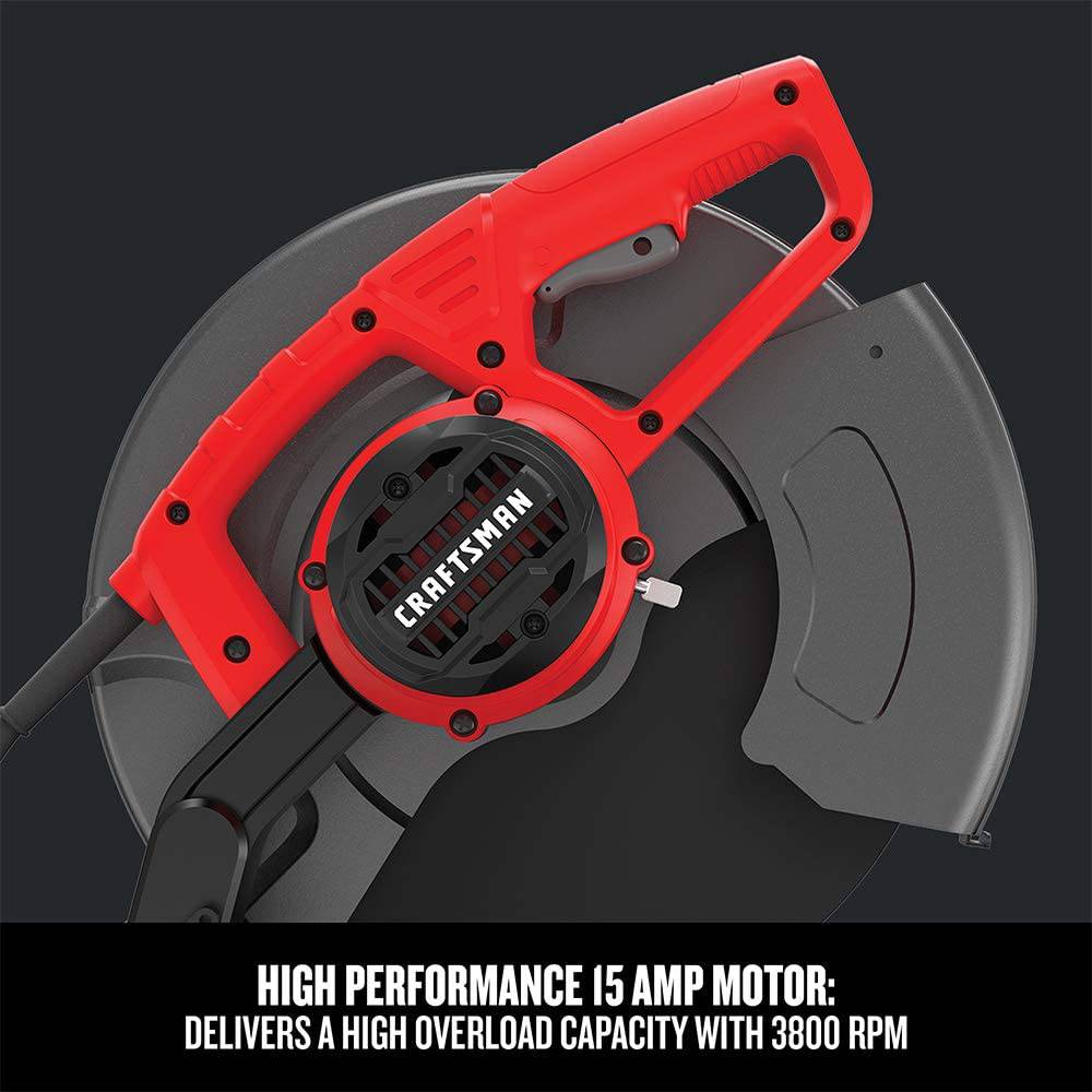 Sierra de corte CRAFTSMAN, 15 amperios, 14 pulgadas (CMEM2500) - DIGVICE MX