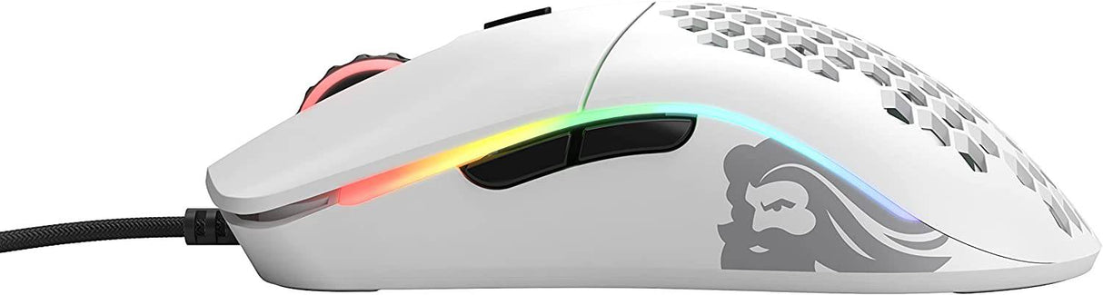 Glorious Gaming Mouse - Model O 67 g Superlight Honeycomb Mouse, Matte White Mouse