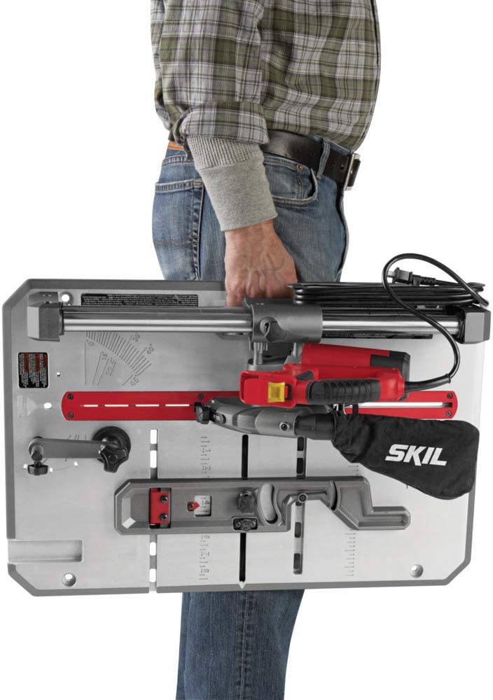 SKIL 3601-02 Sierra para pisos con hoja de contratista 36T, roja y negra - DIGVICE MX