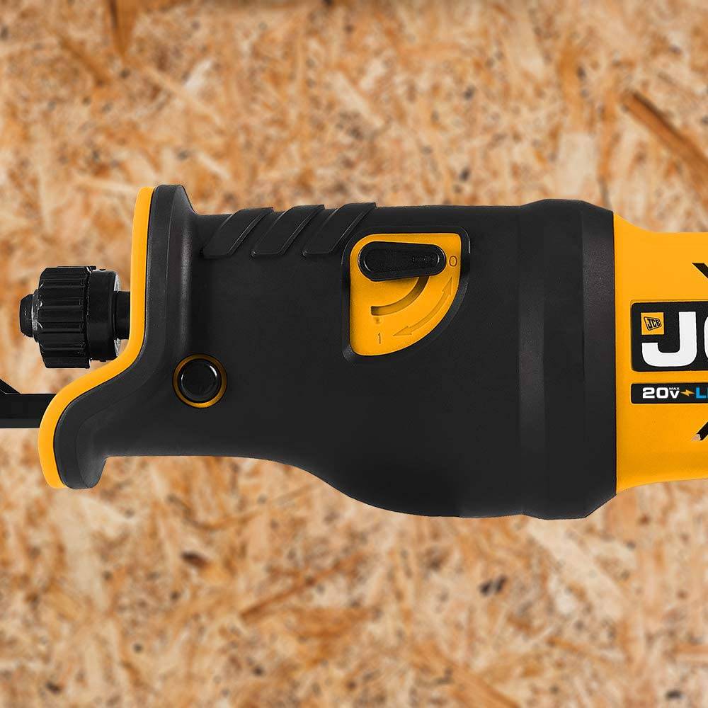 JCB Tools - Herramienta eléctrica de sierra de sable inalámbrica JCB de 20 V - Sin batería - Para demolición, remodelación, corte de paneles de yeso, corte de ramas, madera, plástico, metal, poda - Unidad desnuda - DIGVICE MX