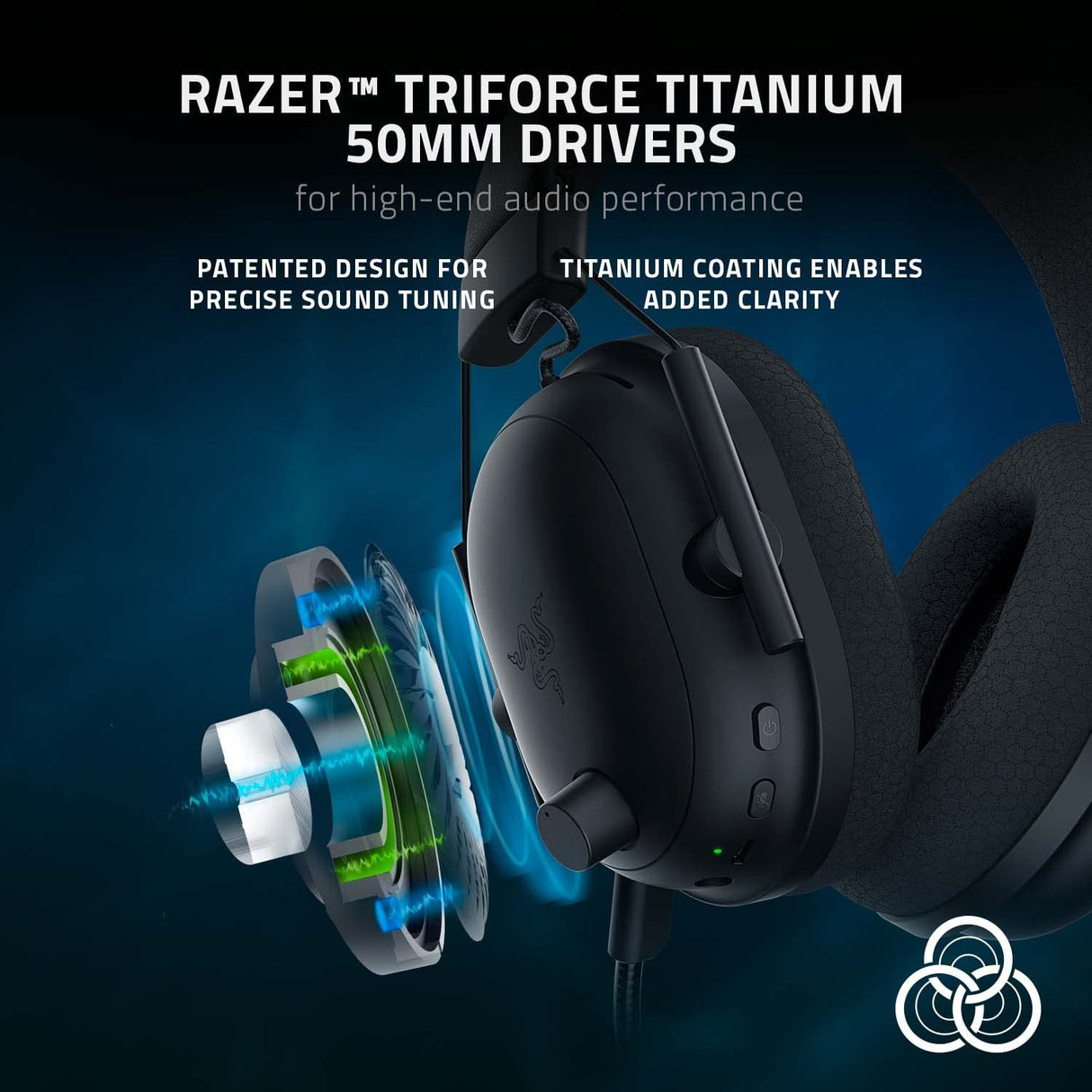 Razer BlackShark V2 Pro - Auriculares inalámbricos para juegos: Sonido envolvente espacial THX 7.1 - Controladores de 50 mm - Micrófono desmontable - para PC, PS5, PS4, Switch, Negro