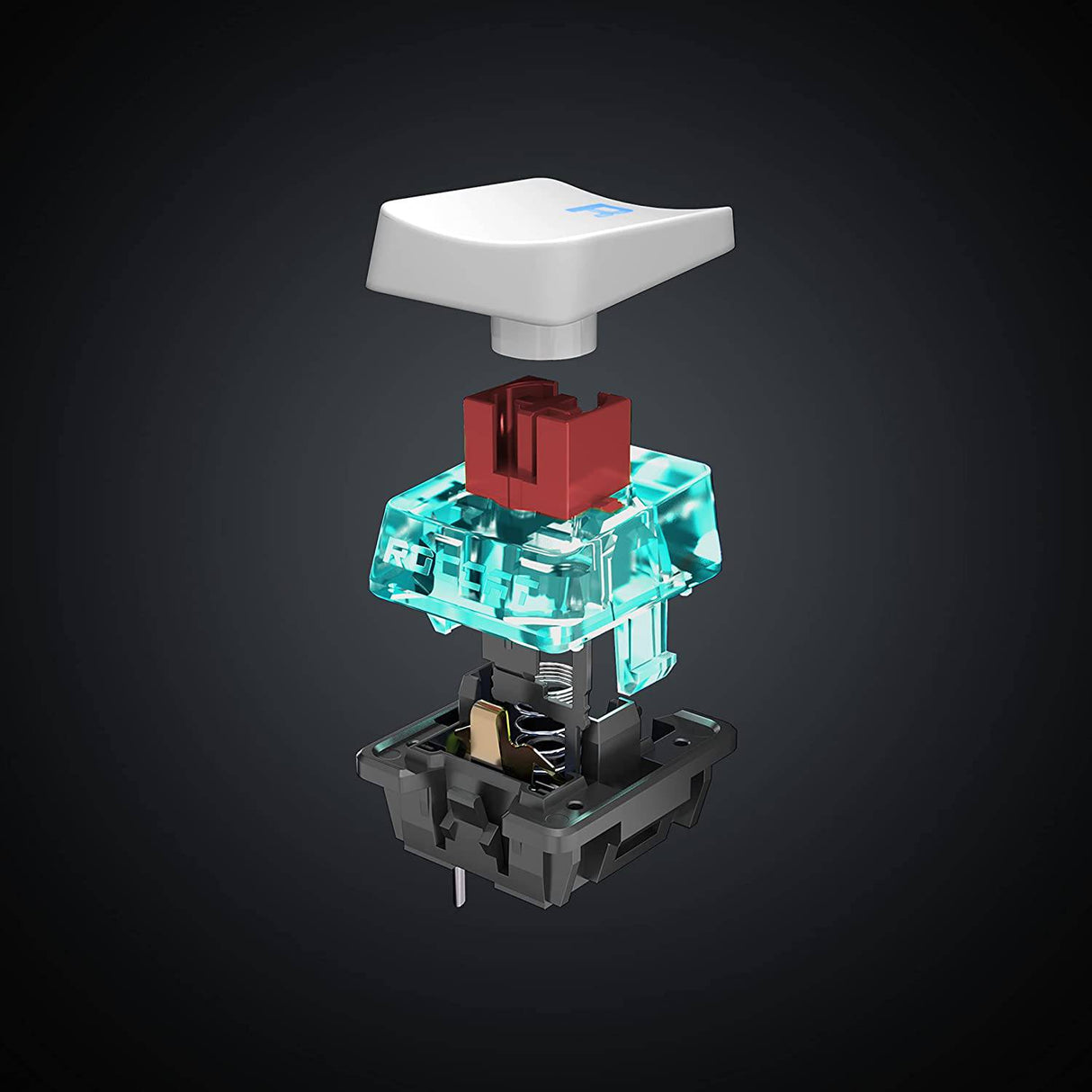 ROCCAT Vulcan TKL Pro PC Gaming Keyboard, Linear Optical Titan Switch, AIMO RGB Lighting, Tenkeyless Mechanical Feel Speed Keystroke, diseño ergonómico de perfil bajo para soporte de reposamuñecas, blanco