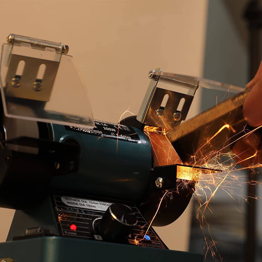 LIBAOTML Mini amoladora de banco con velocidad variable para pulir, pulir y hacer joyas, pulidora de banco pequeña y equipo lapidario profesional para rocas, metales y gemas - DIGVICE MX