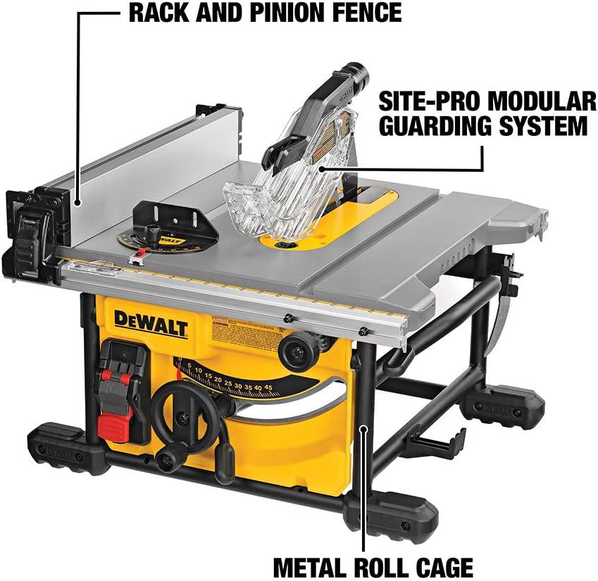 Sierra de mesa DEWALT para el lugar de trabajo, compacta, 8-1/4 pulgadas (DWE7485) - DIGVICE MX