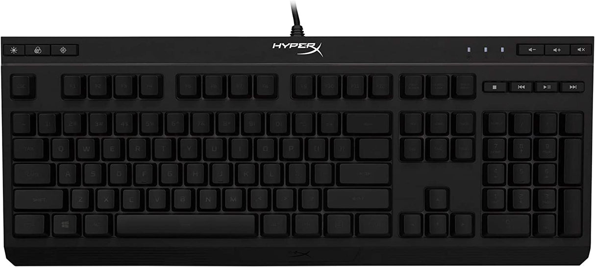 HyperX Alloy Core RGB - Teclado de membrana para juegos, teclas cómodas, silenciosas y silenciosas con efectos de iluminación LED RGB, resistente a derrames, teclas multimedia dedicadas, compatible con Windows 10/8.1/8/7 - Negro