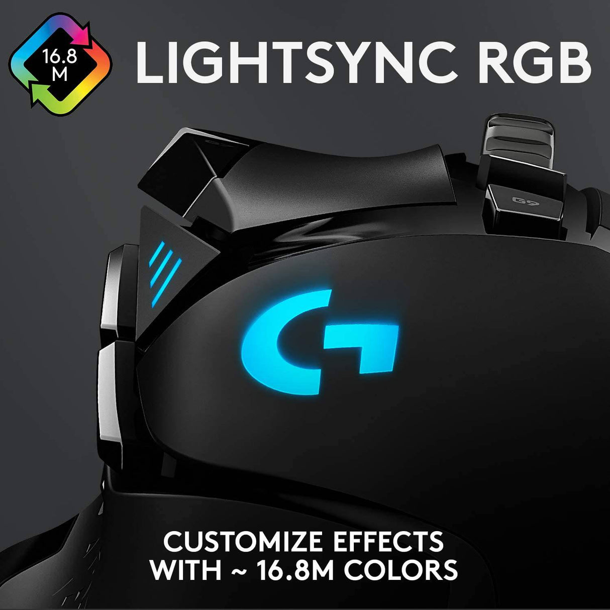 Logitech G502 HERO - Ratón para juegos con cable de alto rendimiento, sensor HERO 25K, 25 600 DPI, RGB, pesos ajustables, 11 botones programables, memoria integrada, PC/Mac