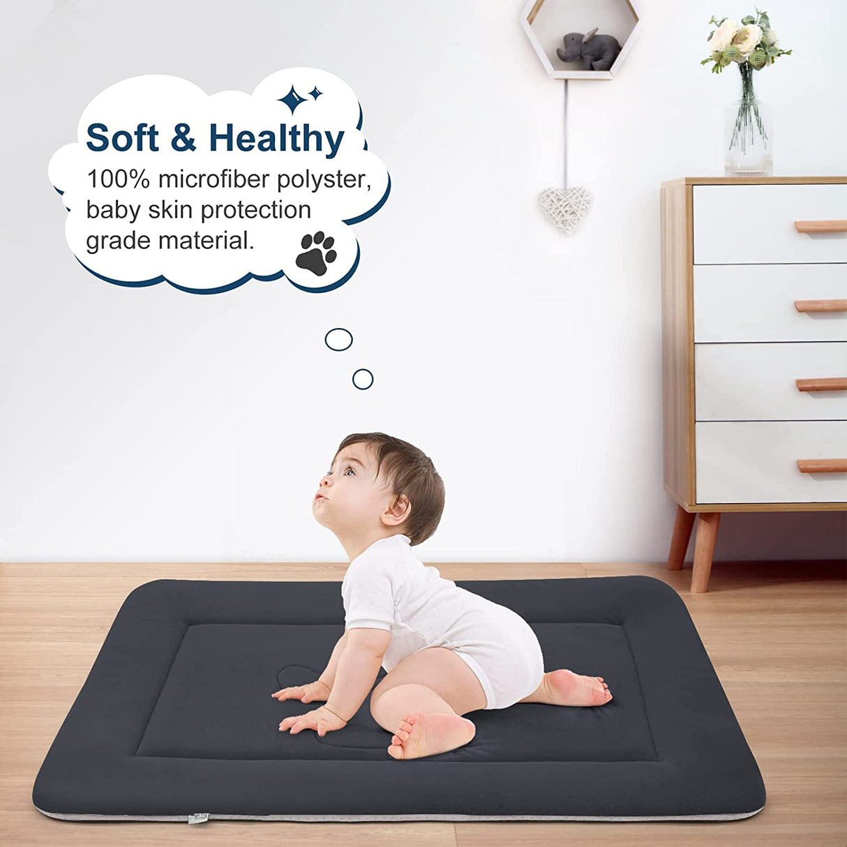 Hero Dog - (L) - Cama grande para perro, alfombrilla para cama de perro, lindas camas para mascotas para perros medianos, grandes y extragrandes, colchón lavable para dormir para perros con parte inferior antideslizante - DIGVICE MX