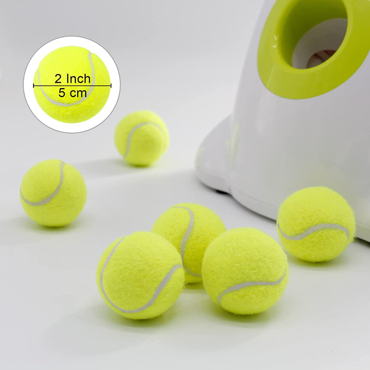 BLELEYLL Lanzador automático de pelotas para perros con 6 pelotas (2 pulgadas), lanzador automático de pelotas para perros, lanzador automático de pelotas de tenis para perros, lanzador de pelotas de tenis para perros pequeños y medianos - DIGVICE MX