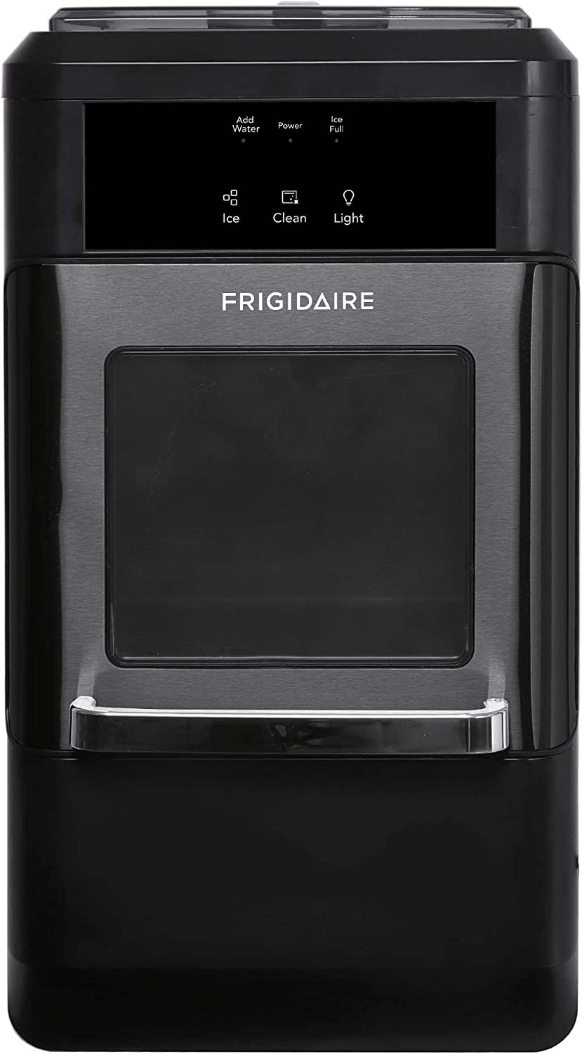 Frigidaire EFIC237 Encimera Crunchy Chewable Nugget Ice Maker, 44 libras por día, autolimpieza automática, acero inoxidable negro - DIGVICE MX