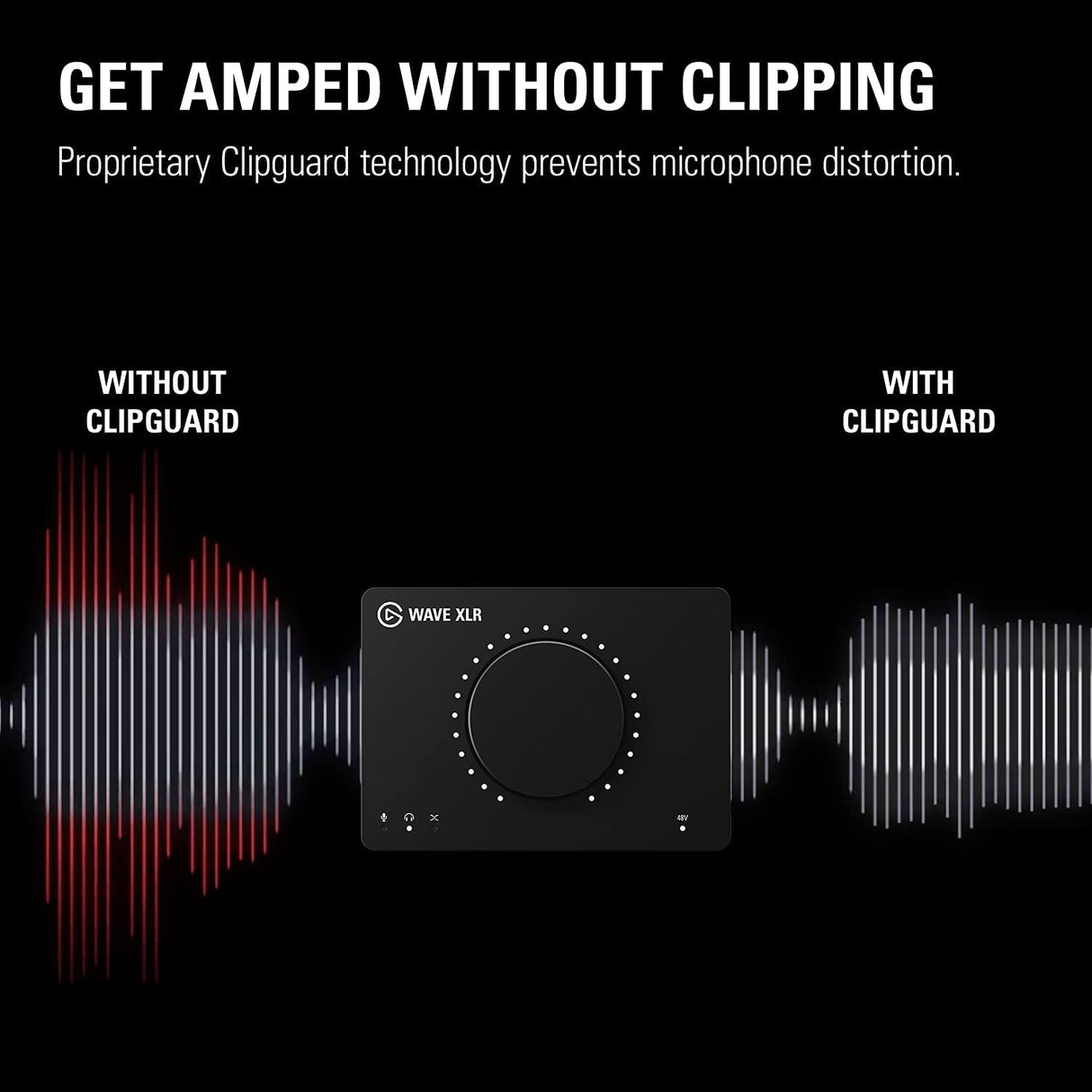 Elgato Wave XLR - Mezclador de audio y preamplificador de 75 db para micrófono XLR a USB-C, interfaz de control con alimentación fantasma de 48 V, Tap-to-Mute, software de mezcla digital para transmisión, grabación, podcasting