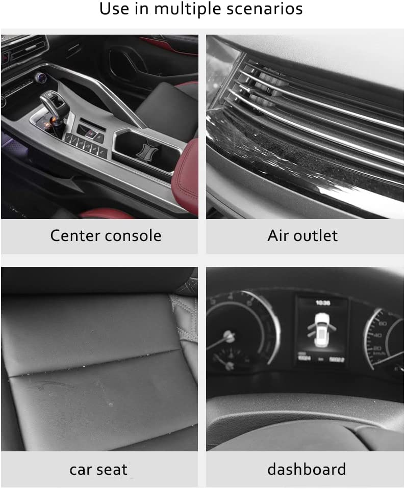 Kekejia - Cepillos de coche para detalles, limpiador de cepillo de coche supersuave, utilizado para interior, exterior, limpieza, limpieza, boquilla, panel de instrumentos, 3 cepillos de mango corto y 1 cepillo de mango largo