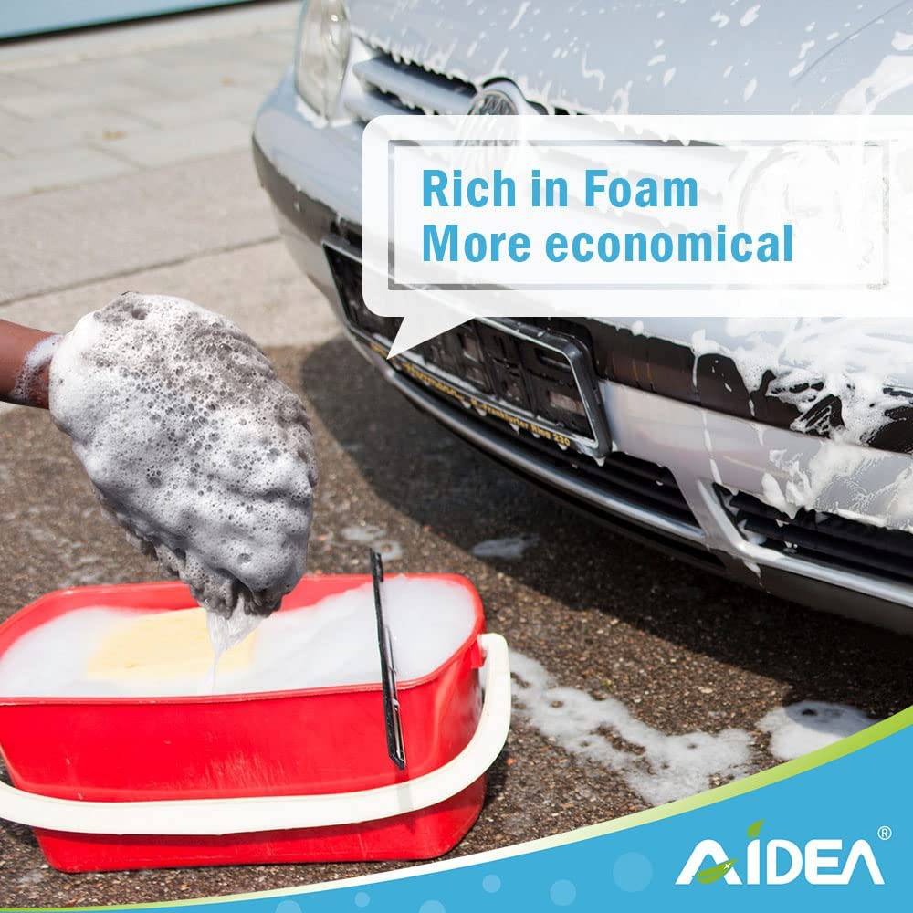 AIDEA - Manopla de microfibra para lavado de autos, paquete de 2, sin rasguños ni pelusas, manopla de lavado de microfibra de chenilla premium, color gris, tamaño regular (7.12 x 10.14 pulgadas)