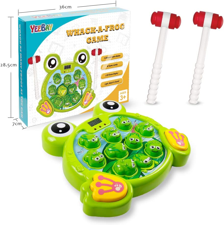 YEEBAY Juego interactivo Whack A Frog, aprendizaje, activo, juguete de desarrollo temprano - SG_B07QRRTYBL_VR3