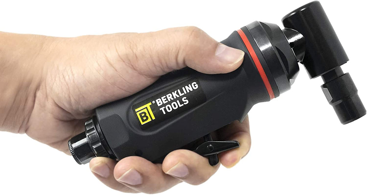 Berkling Tools - Molinillo de aire de 1/4 pulgadas, grado profesional, resistente, con control de velocidad variable (ángulo, ángulo recto) - DIGVICE MX