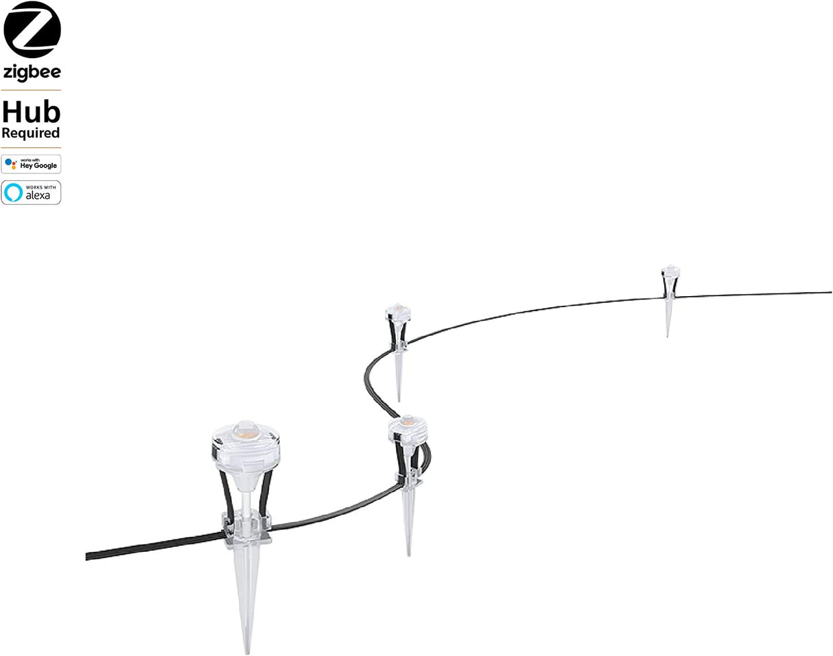 SYLVANIA Smart LED ZigBee RGBW Kit de inicio de luz de acento para exteriores a todo color, 14', funciona con SmartThings y Amazon Echo Plus (75541) - DIGVICE MX