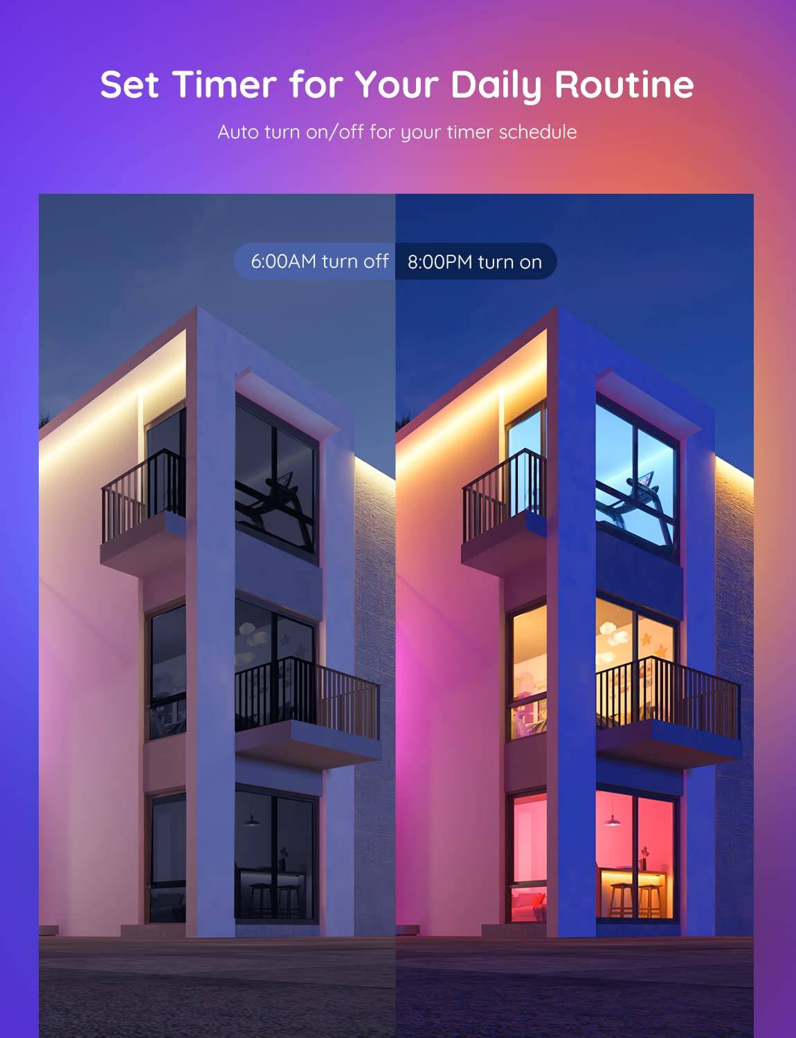 Govee - Bombillas inteligentes , cambian de color WiFi Bluetooth, sincronización de música, 54 escenas dinámicas, 16 millones de bombillas de luz RGB de colores DIY, funciona con Alexa, d Google y aplicación Govee Home, paquete de 4 - DIGVICE MX