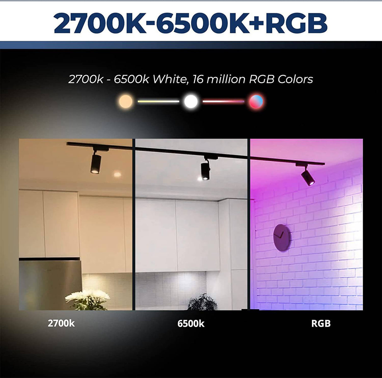 LIGHTINGINSIDE - Bombilla inteligente GU10, ángulo de haz de 38°, WiFi 2700-6500K+RGB bombilla LED que cambia de color funciona con Alexa y Google Home, equivalente a 50 W 5 W 420 lm, bombilla de luz de pista regulable, 6 unidades (paquete de 1) - DIGVICE MX