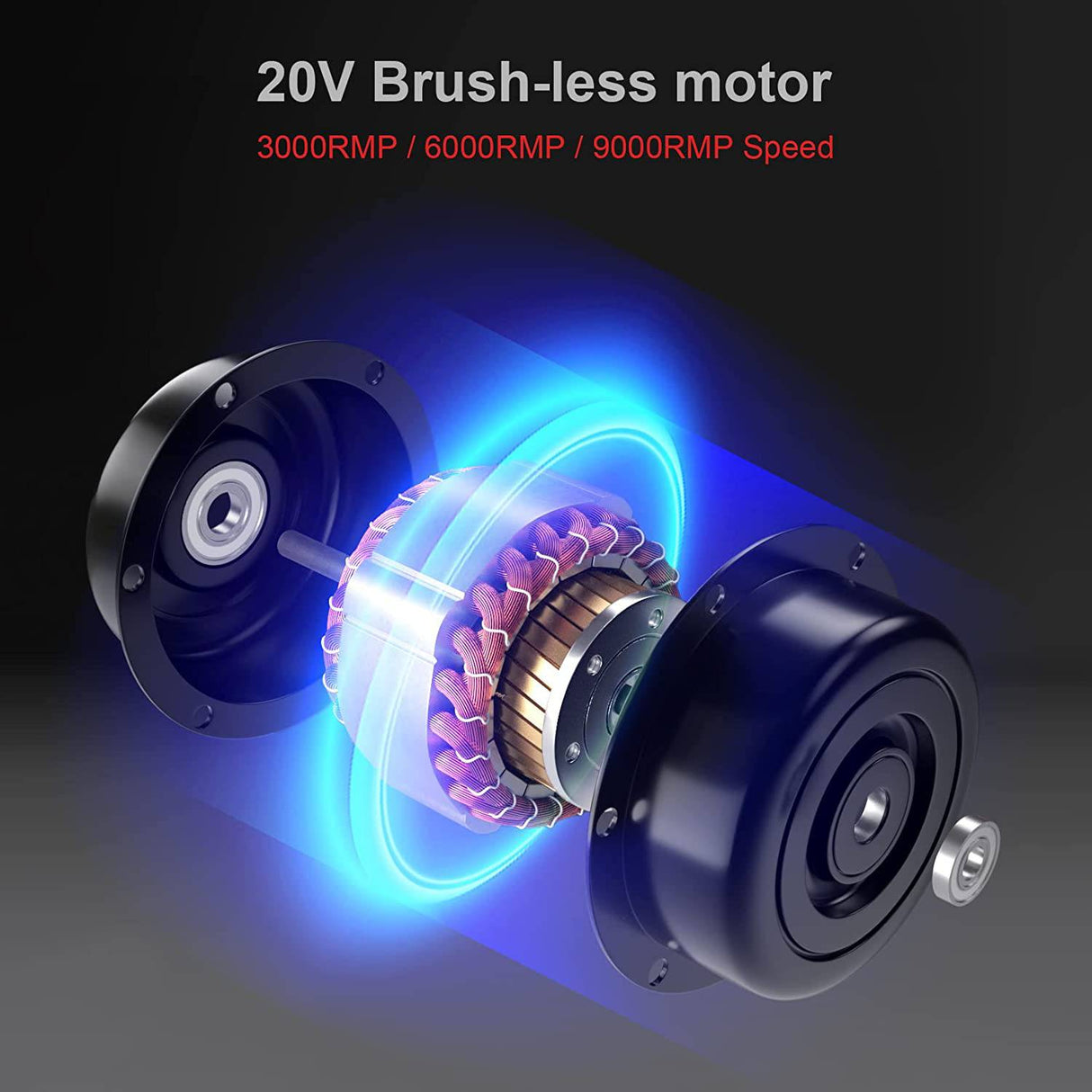 Amoladora angular inalámbrica SILVEL de 20 V, amoladora inalámbrica de 4 pulgadas y 9000 RPM con batería de iones de litio de 4,0 Ah, cargador, mango de 2 posiciones, amoladoras angulares eléctricas para cortar y pulir - DIGVICE MX