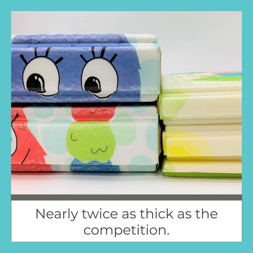 Alfombra de juego Toddleroo de North States de 71 x 71 pulgadas, diseñada para adaptarse a Superyards de 6 u 8 paneles. Casi 36 pies cuadrados de espacio de juego (personajes de Toddleroo, multicolor) - DIGVICE MX