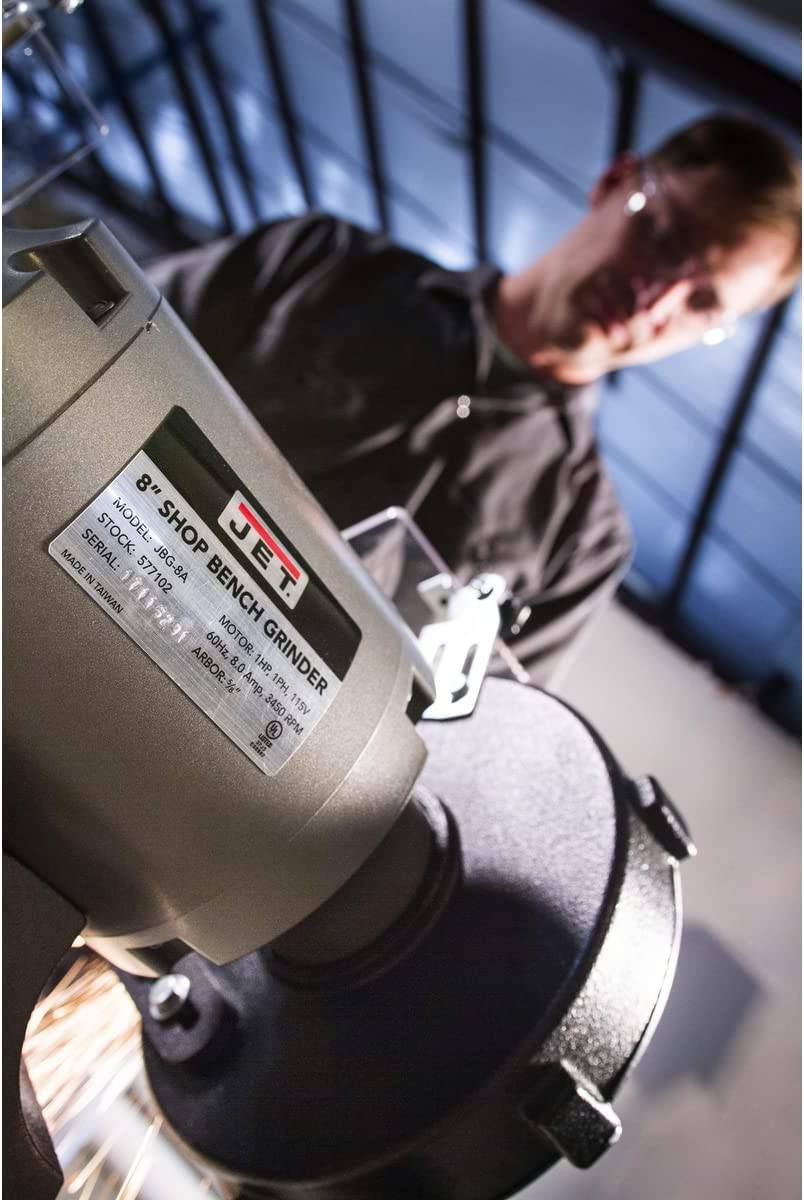 JET JBG-8W, amoladora de banco de 8 pulgadas con rueda de alambre (577128) - DIGVICE MX