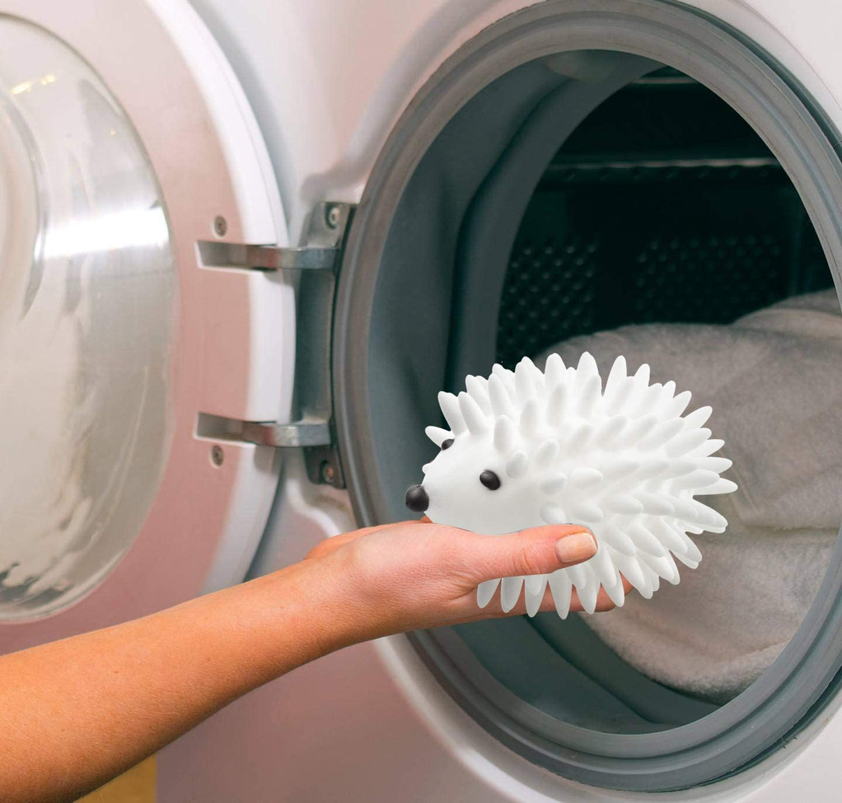 Alysontech - Bolas de secadora de erizo, 3 uds., bola de puercoespín reutilizable para secadora, bolas de lavado de ropa suave antiestática (blanco) - DIGVICE MX