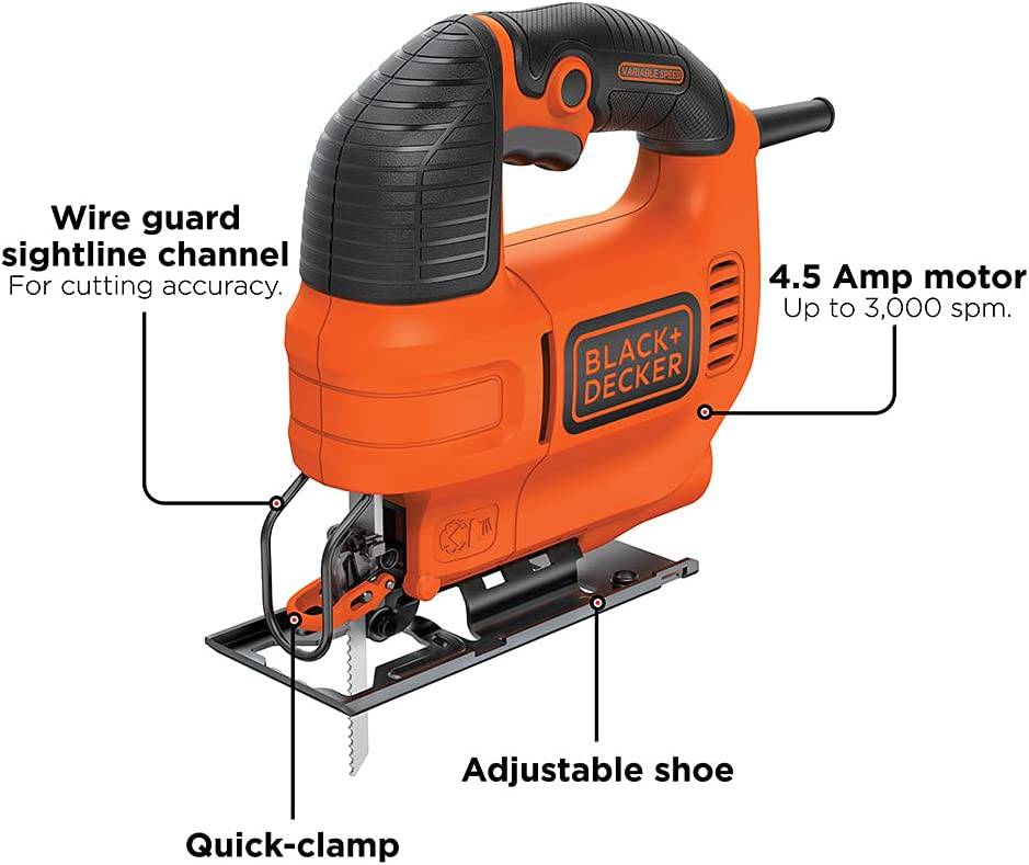 Sierra caladora BLACK+DECKER, 4,5 amperios (BDEJS300C) - DIGVICE MX