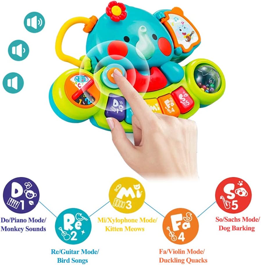 Yiosion Baby Piano Toy 6 a 12-18 meses, juguetes musicales - B0856ZP3YS