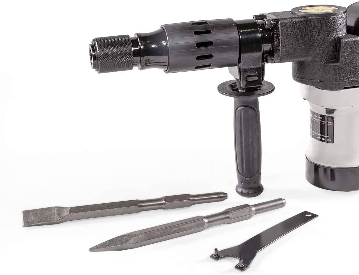 XtremepowerUS - Martillo eléctrico de demolición, mango de martillo, 1000 W, rompedor de hormigón, brocas de cincel planas y de punta con estuche - DIGVICE MX