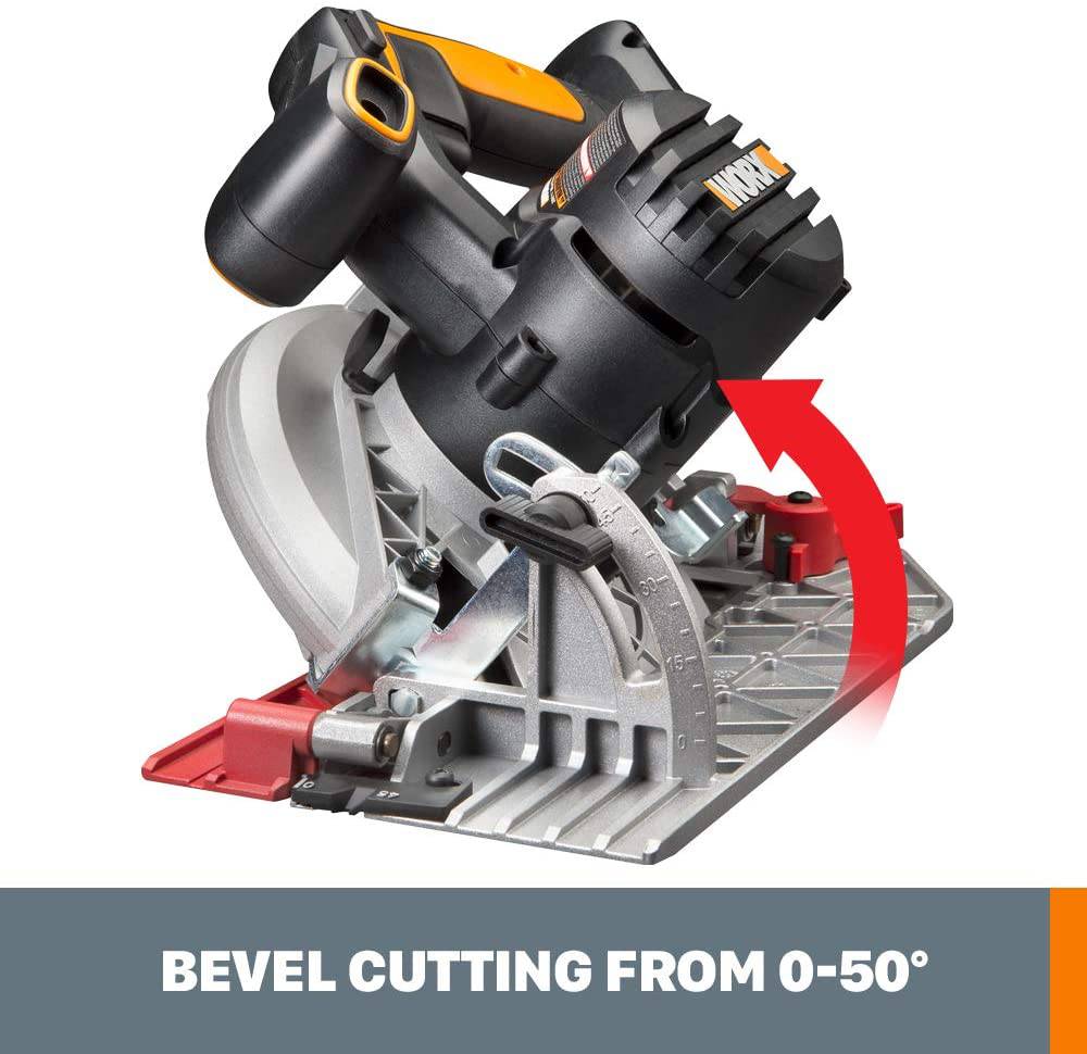 Worx WX530L.9 20V Power Share ExacTrack Sierra circular inalámbrica de 6.5" (solo herramienta) - DIGVICE MX