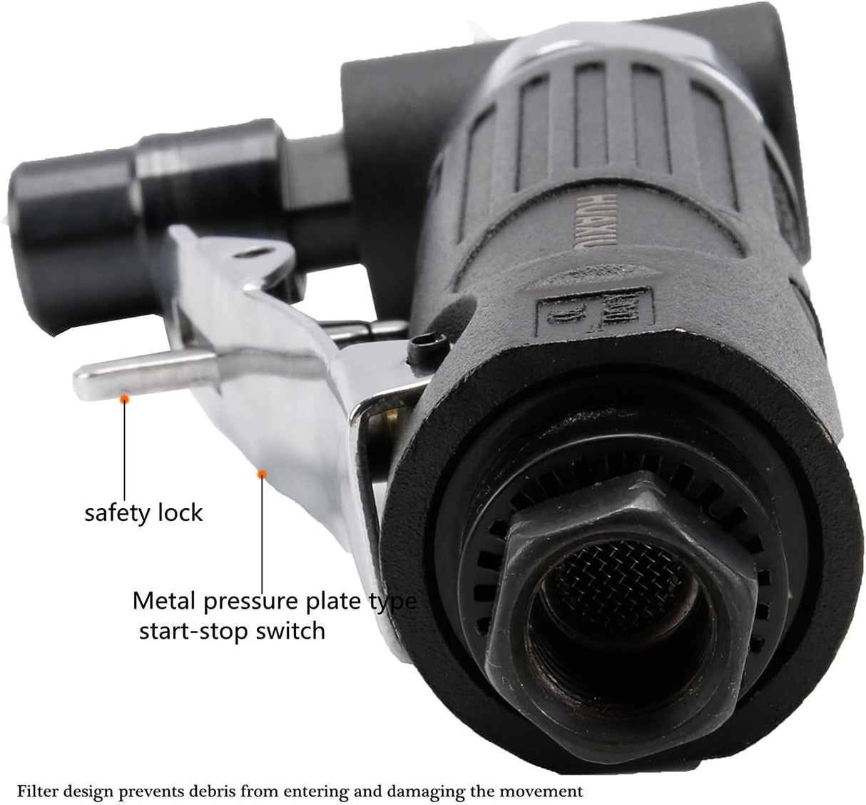 Amoladora de troquel de ángulo de aire HUAXIU 1/4, herramienta de amoladora de troquel de ángulo recto neumático de 90 ° con llets de 1/4 y 1/8 de pulgada (HXBV-141) - DIGVICE MX