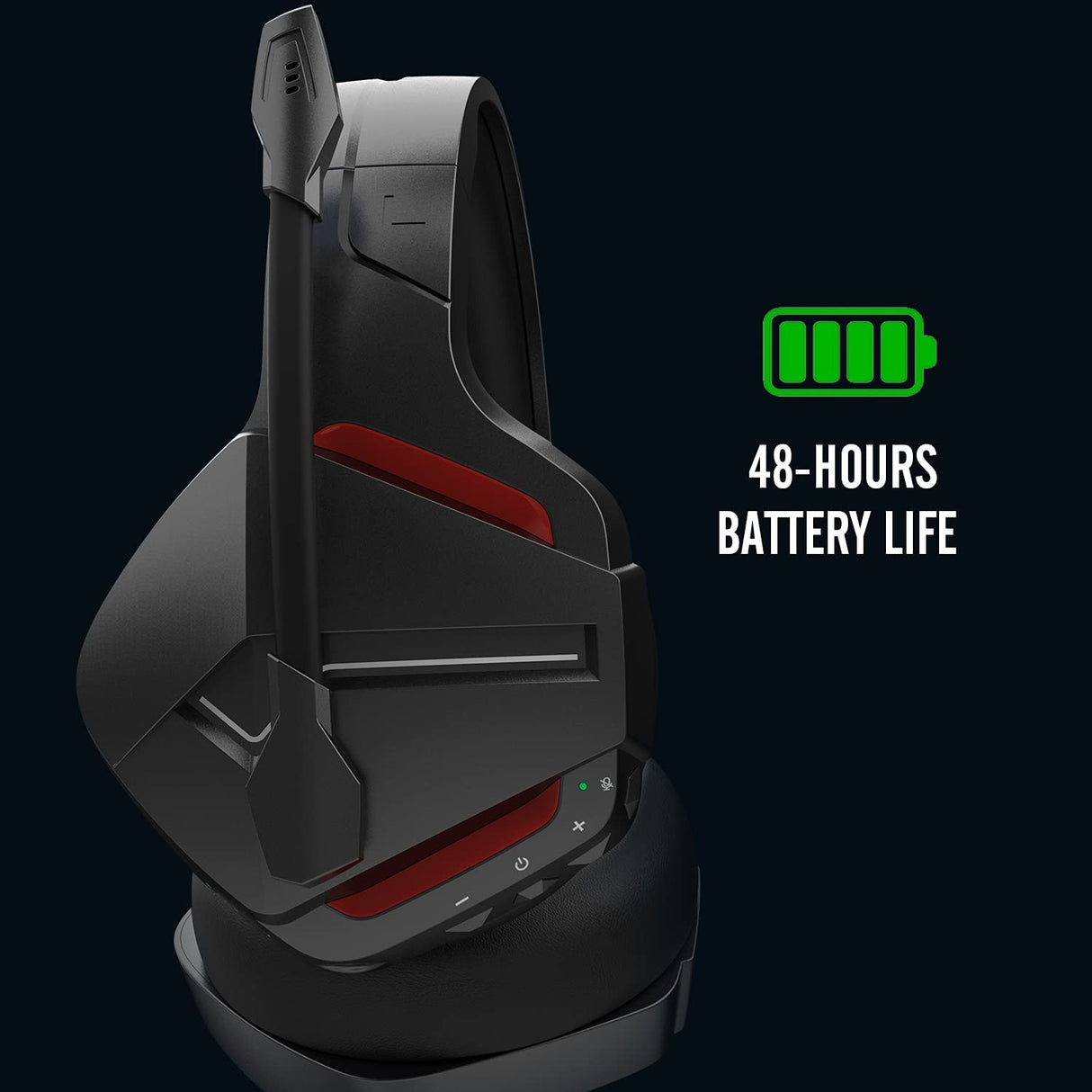 BINNUNE Auriculares inalámbricos para juegos con micrófono para PC PS4 PS5 Playstation 4 5, 2.4G Auriculares inalámbricos Bluetooth USB Gamer con micrófono para computadora portátil