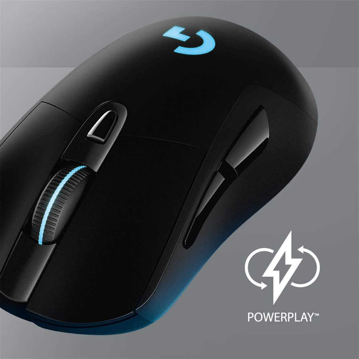 Logitech G703 - Ratón inalámbrico para juegos Lightspeed con sensor Hero 25K, compatible con PowerPlay, Lightsync RGB, ligero 95G+10G opcional, 100-25, 600 DPI, empuñaduras laterales de goma - Negro