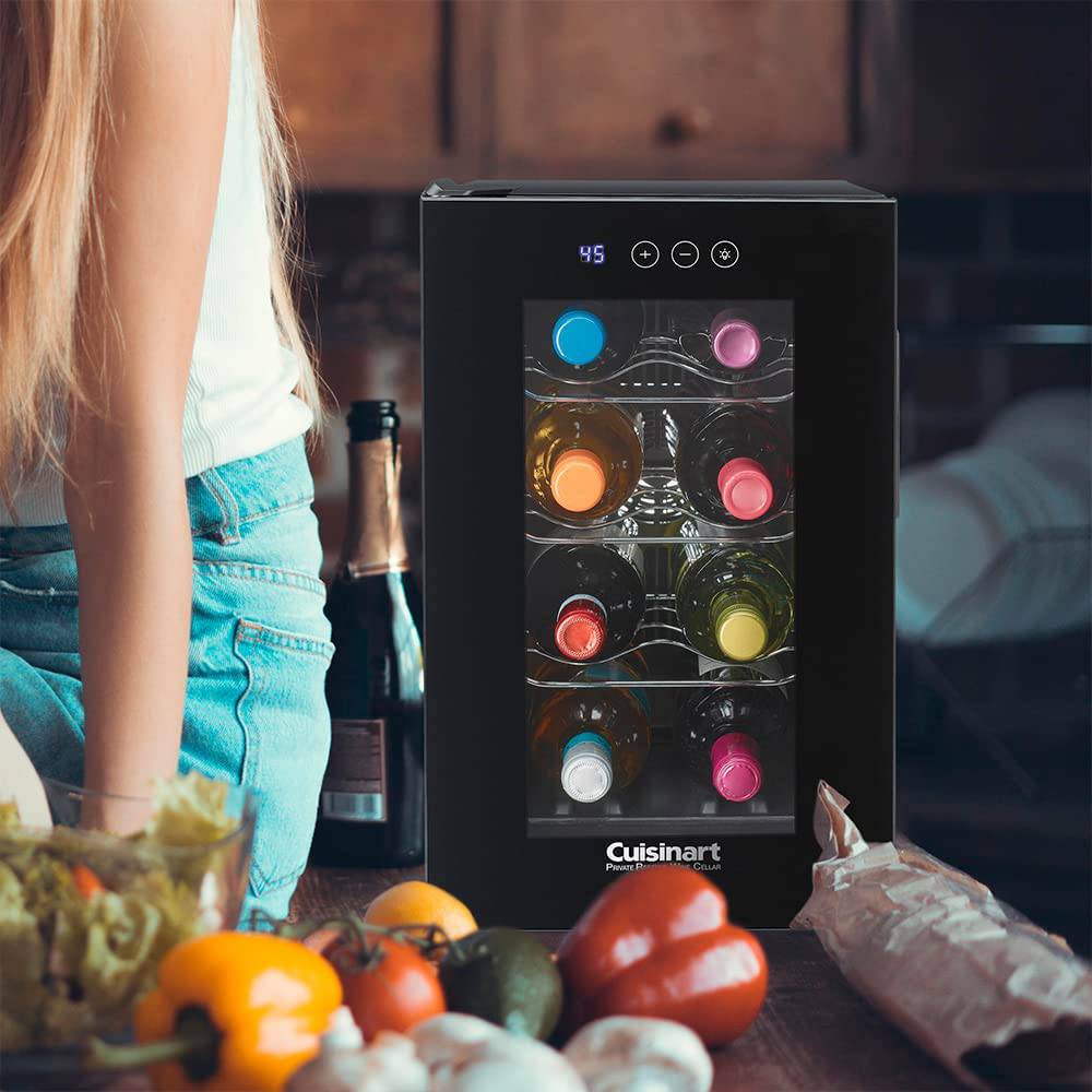 Cuisinart CWC-800CEN - Bodega de vino de reserva privada para 8 botellas, color negro - DIGVICE MX