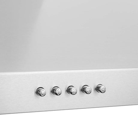 AKDY Campana extractora de montaje en pared de 30" en acero inoxidable con LED, control de presión y 2 filtros de carbón - DIGVICE MX