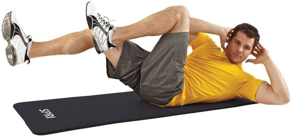SPRI - Colchoneta de ejercicios para fitness, yoga, pilates, estiramiento y ejercicios de piso (48 pulgadas de largo x 20 pulgadas de ancho x 1/2 pulgada de grosor)