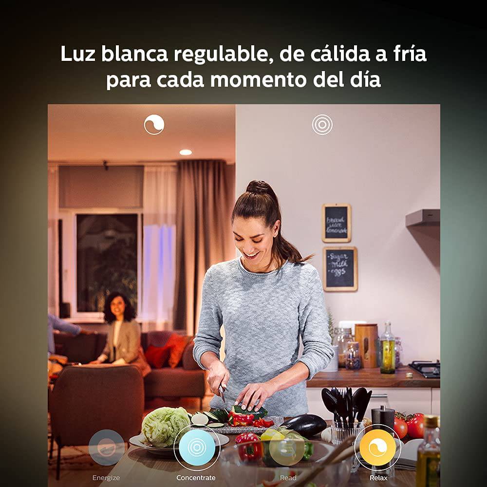 Bombilla inteligente Philips Hue White A21 High Lumen, 1600 lúmenes, compatible con Bluetooth y Zigbee (Hue Hub opcional), funciona con Alexa y Google Assistant - DIGVICE MX